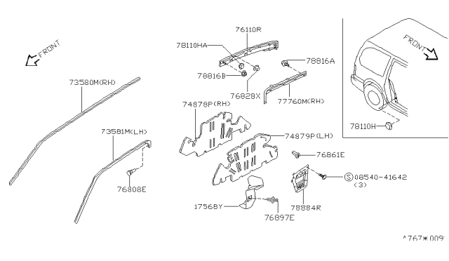 1997 Nissan Quest Body Side Fitting Diagram