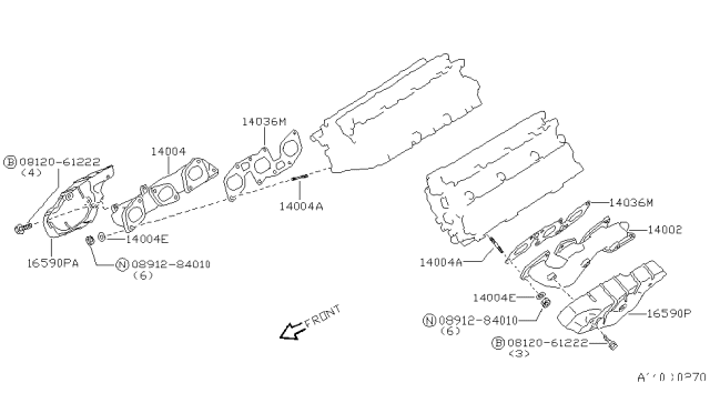 1995 Nissan 300ZX Cover-Manifold Diagram for 14351-40P01