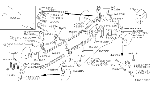 1995 Nissan 300ZX Brake Piping & Control Diagram 6