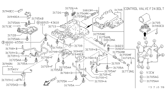 1991 Nissan 300ZX Control Valve (ATM) Diagram 2