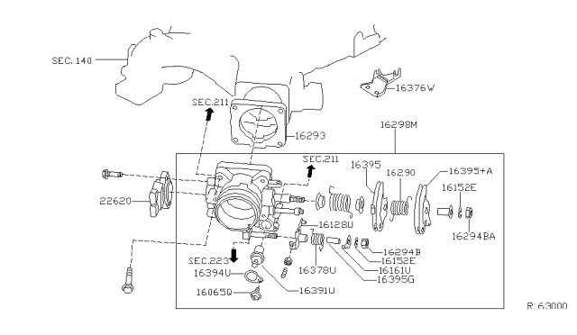 2001 Nissan Xterra Throttle Chamber Diagram 3