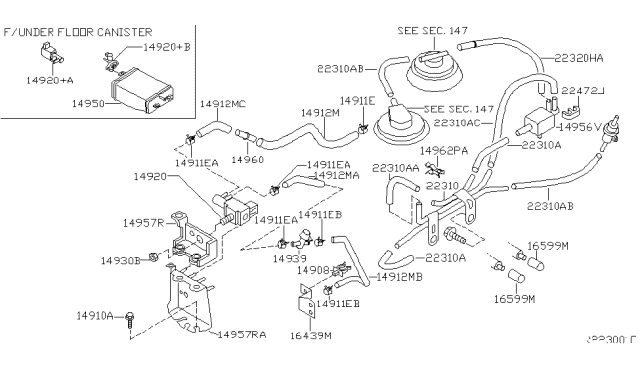 2003 Nissan Xterra Engine Control Vacuum Piping Diagram 2