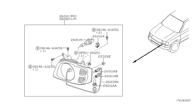 2004 Nissan Xterra Headlamp Diagram