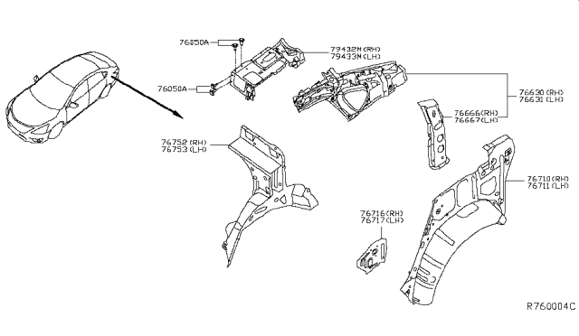 2019 Nissan Sentra Body Side Panel Diagram 2