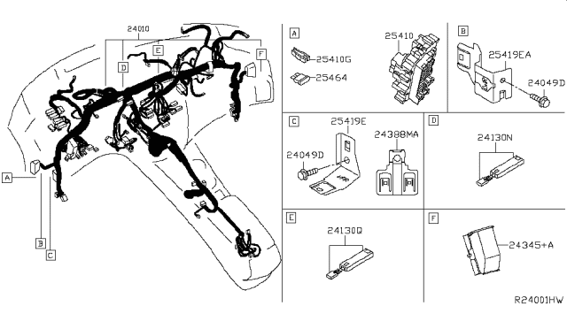 2018 Nissan Sentra Harness-Main Diagram for 24010-9AP0B