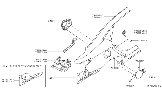 2015 Nissan Sentra Fender Rear RH Diagram for G8100-3YUMA