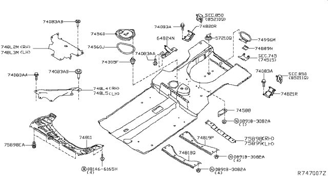 2015 Nissan Sentra Cover-Inspection Hole Diagram for G4848-EM3MA