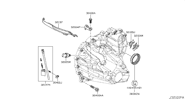 2017 Nissan Sentra Transmission Case & Clutch Release Diagram 3