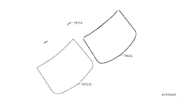 2016 Nissan Sentra Dam-Rubber,Sealant Diagram for 79716-3SG0A