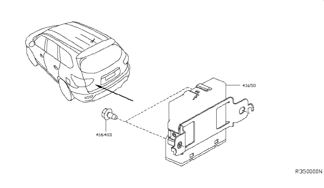 2017 Nissan Pathfinder Controller Assy-Torque Split Diagram for 41650-9PJ6A