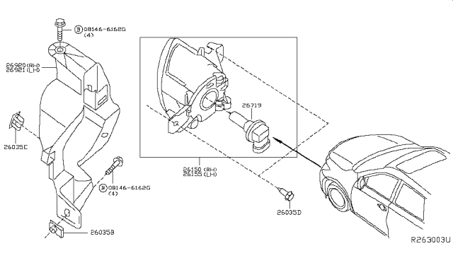 2014 Nissan Pathfinder Fog,Daytime Running & Driving Lamp Diagram