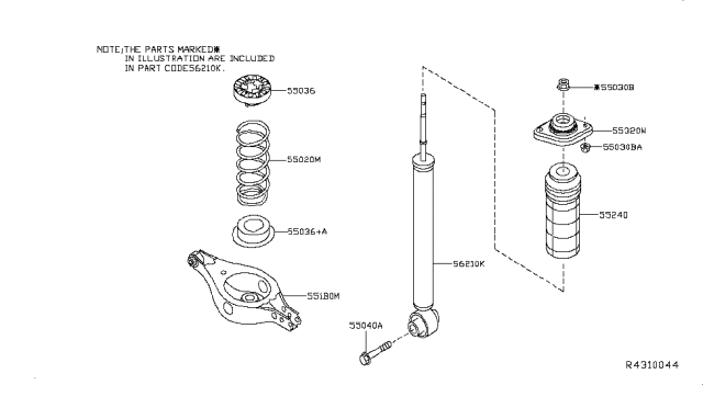 toyota rear suspension diagram