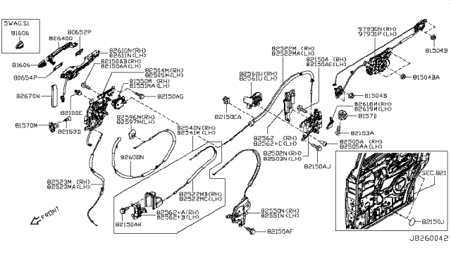 2015 Nissan Quest Clip Diagram for 01553-10611