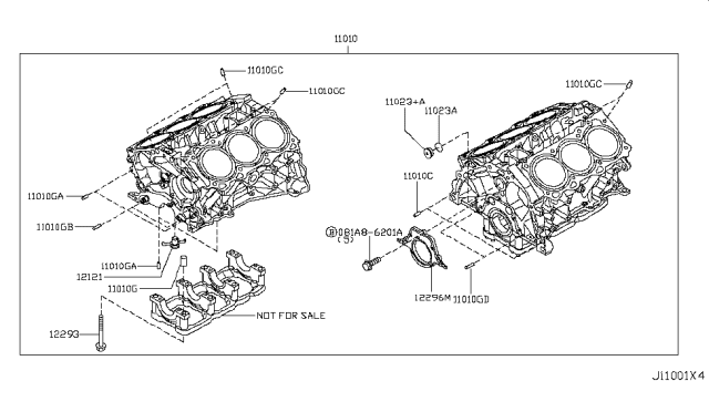 2011 Nissan Quest Cylinder Block & Oil Pan Diagram 3