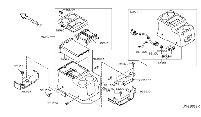 2013 Nissan Quest Console Box Diagram 1