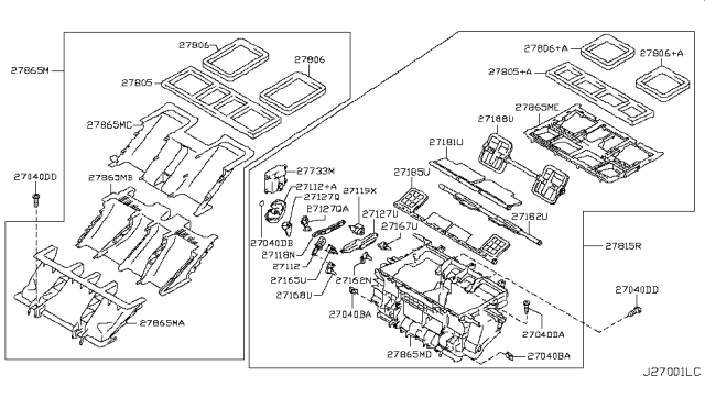 2012 Nissan Quest Door-Air,No 3 Diagram for 27182-JN30A