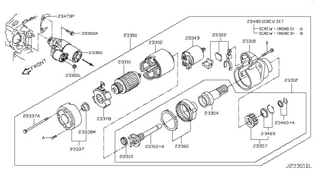 2015 Nissan Quest ARMATURE Assembly Diagram for 23310-8Y000