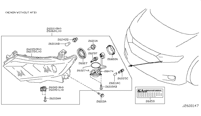 2017 Nissan Quest Headlamp Diagram 2