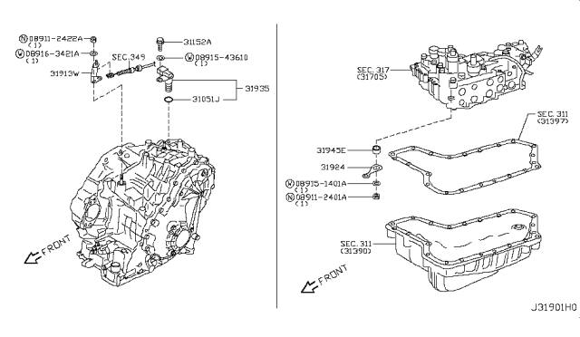 2012 Nissan Quest Control Switch & System Diagram