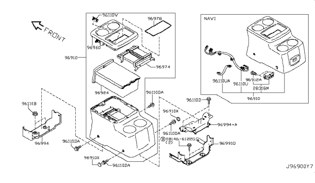 2014 Nissan Quest Console Box Diagram 3