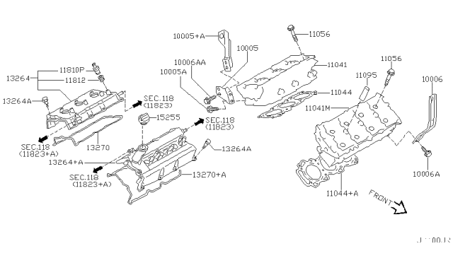 2003 Nissan Maxima Cylinder Head & Rocker Cover Diagram 2