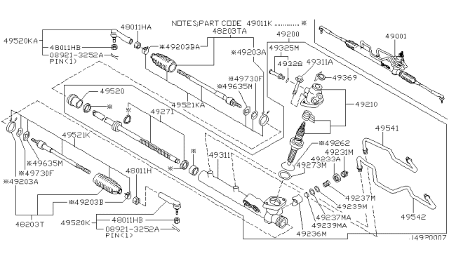2001 Nissan Maxima Power Steering Gear Diagram 1