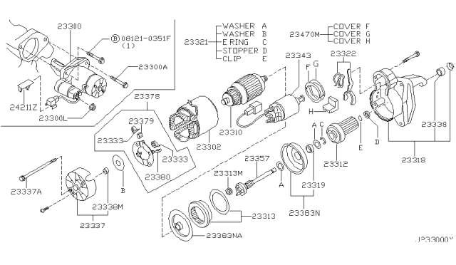 2001 Nissan Maxima Case Assy-Gear Diagram for 23318-8J115
