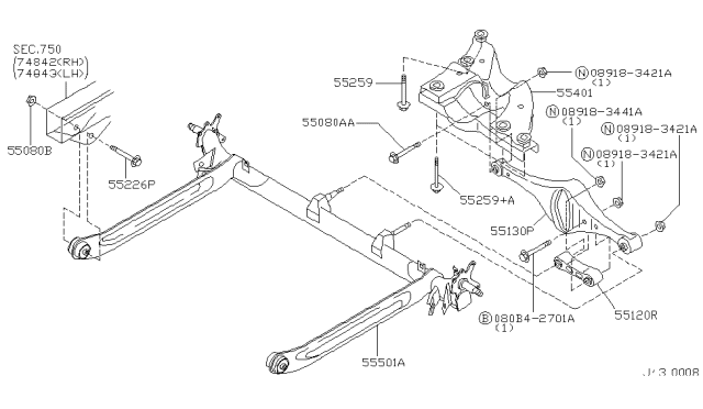 2002 Nissan Maxima Rear Suspension Diagram 2