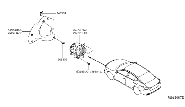 2018 Nissan Maxima Fog,Daytime Running & Driving Lamp Diagram 3