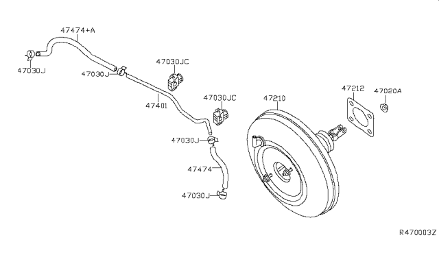 2018 Nissan Maxima Brake Servo & Servo Control Diagram