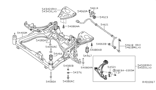 2014 Nissan Maxima Rod Assembly-Connecting, STABILIZER Diagram for 54668-3JA0C