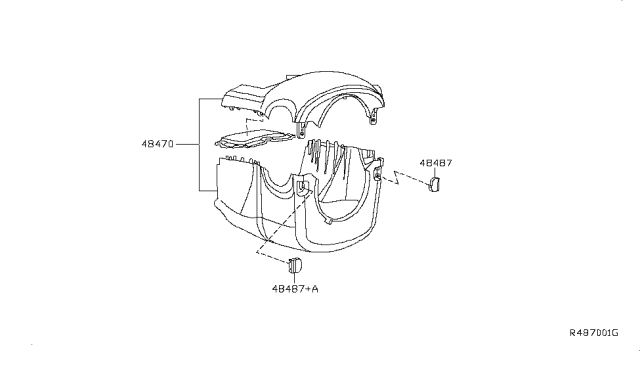 2013 Nissan Maxima Cover Set-Steering Column Diagram for 48470-9N00A
