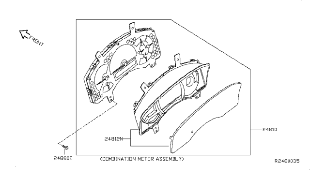 2007 Nissan Armada Instrument Meter & Gauge Diagram 1