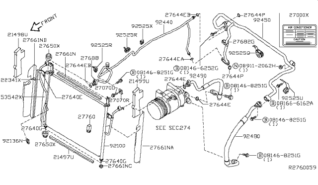 2014 Nissan Armada Sensor Assembly-Pressure Diagram for 92136-ZT00A