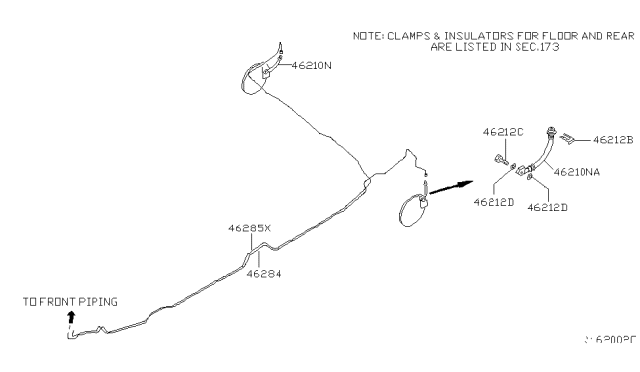 2006 Nissan Armada Brake Piping & Control Diagram 1