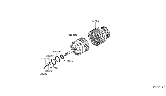 2014 Nissan Armada Clutch & Band Servo Diagram 1