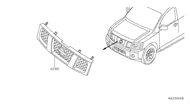2014 Nissan Armada Front Grille Diagram