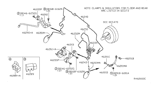 2007 Nissan Armada Brake Piping & Control Diagram 2