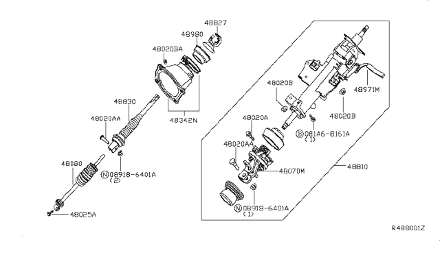 2014 Nissan Armada Steering Column Diagram