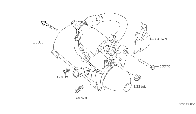 2007 Nissan Armada Cover Assy-Connector Diagram for 24347-7S010