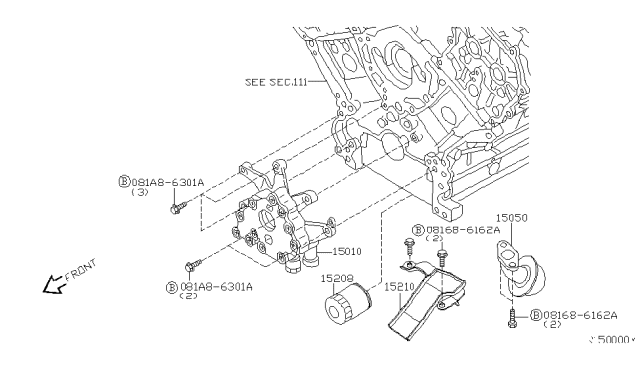 2014 Nissan Armada Lubricating System Diagram
