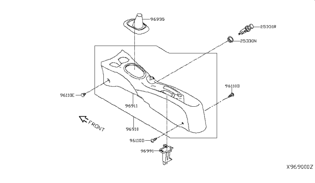 2014 Nissan Versa Note Console Box Diagram