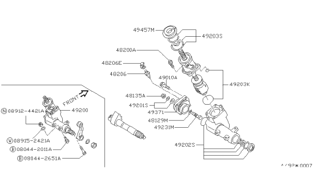 1992 Nissan Van Power Steering Gear Diagram
