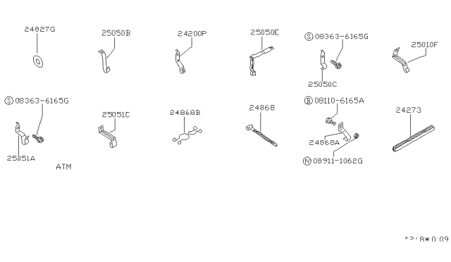 1989 Nissan Van Seal Diagram for 27035-G2500