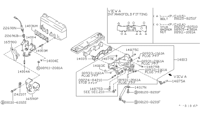 1987 Nissan Pulsar NX Manifold Diagram 4