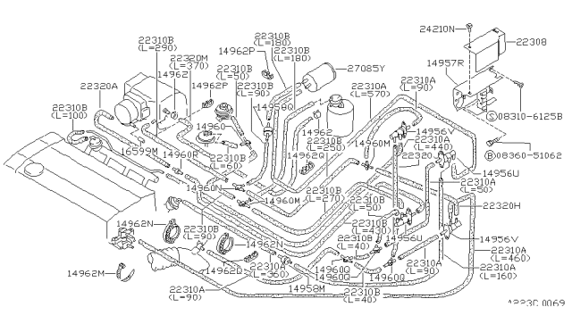 1987 Nissan Pulsar NX Engine Control Vacuum Piping Diagram 1