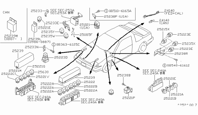 1987 Nissan Pulsar NX Relay Diagram