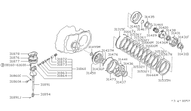 1989 Nissan Pulsar NX Governor,Power Train & Planetary Gear Diagram 2