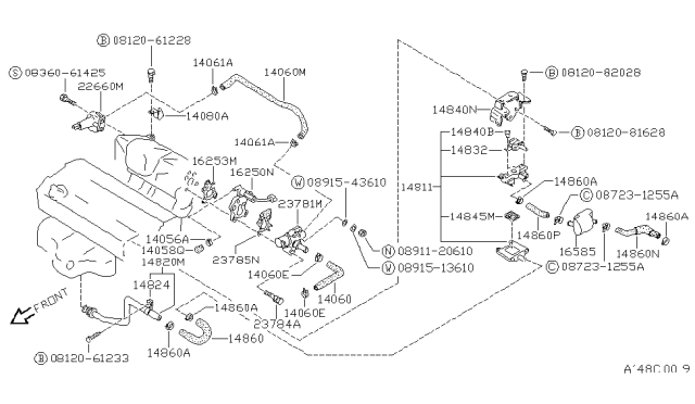 1988 Nissan Pulsar NX Valve Assembly-Aac Diagram for 23781-D4261