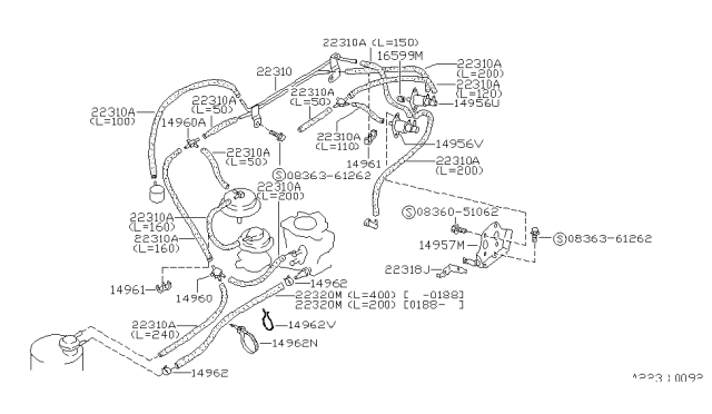 1987 Nissan Pulsar NX Engine Control Vacuum Piping Diagram 3
